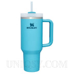 Stanley Tumbler with Handle & Straw Lid - Stainless Steel, Vacuum Insulated, Thermal Iced Travel Mug (40 OZ)