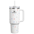Stanley 4th of July Blue Starry Stripes 40 oz Stainless Steel H2.0 FlowState Quencher Tumbler PREORDER