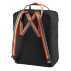 Fjallraven Kanken Classic Backpack Black Rainbow Pattern