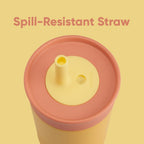 Owala Kids Tumbler 12oz – Insulated Stainless Steel, Spill-Resistant Lid (Peach & Yellow)